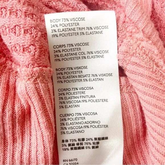 We The Free Santa Clara Oversized Coral Pink V-neck Size Small - Picture 4 of 5